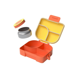 Pick Box - Hot & Cold - 3 Compartment Lunch Box with Food Flask 